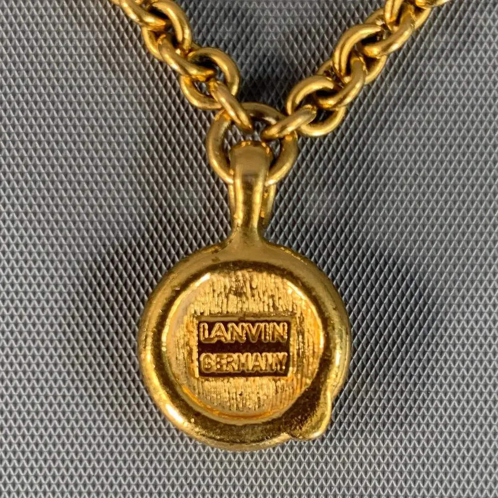 LANVIN Gold Shimmer Metallic Charm Bracelet